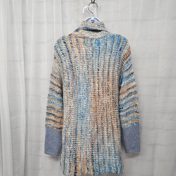 NWT Blue Peach Turtleneck Tunic Sweater Stripes Boho Rag Granola M - Picture 6 of 10